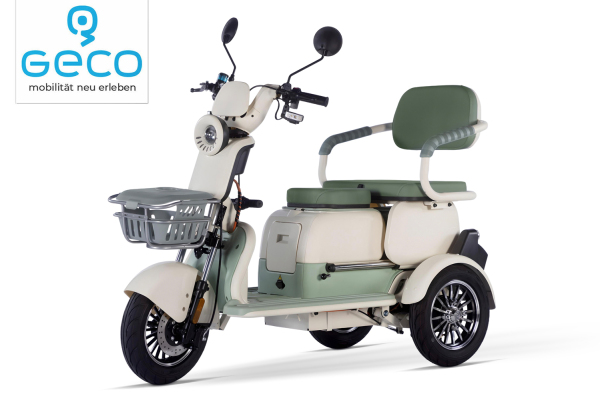 Geco CX2 Dreirad Scooter R120 Elektro Roller Mobil 1200W 60V